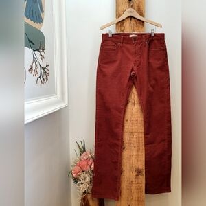 Uniqlo Men's Corduroy Pants - Rust